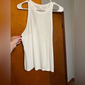 White Sleeveless Tank Top
